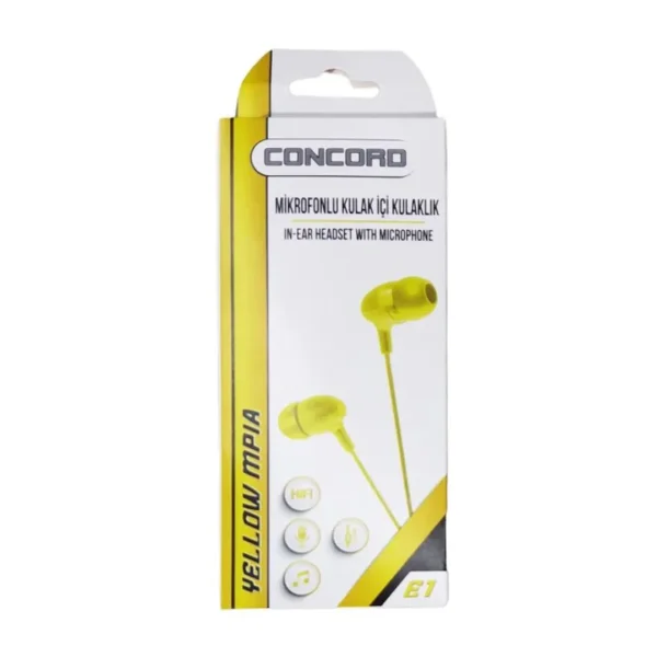 Concord-E-1H-Kulak-İçi-Kulaklık-Sarı
