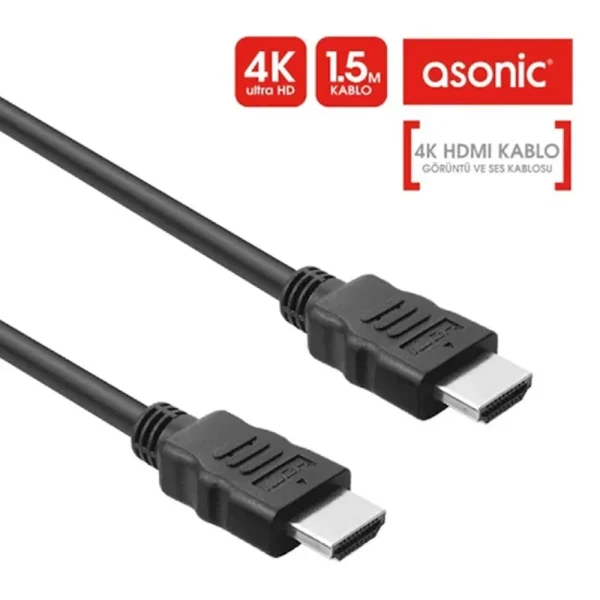 Asonic AS-XHD15 HDMI Sinema 4K Görüntü ve Ses Aktarıcı Kablo-3