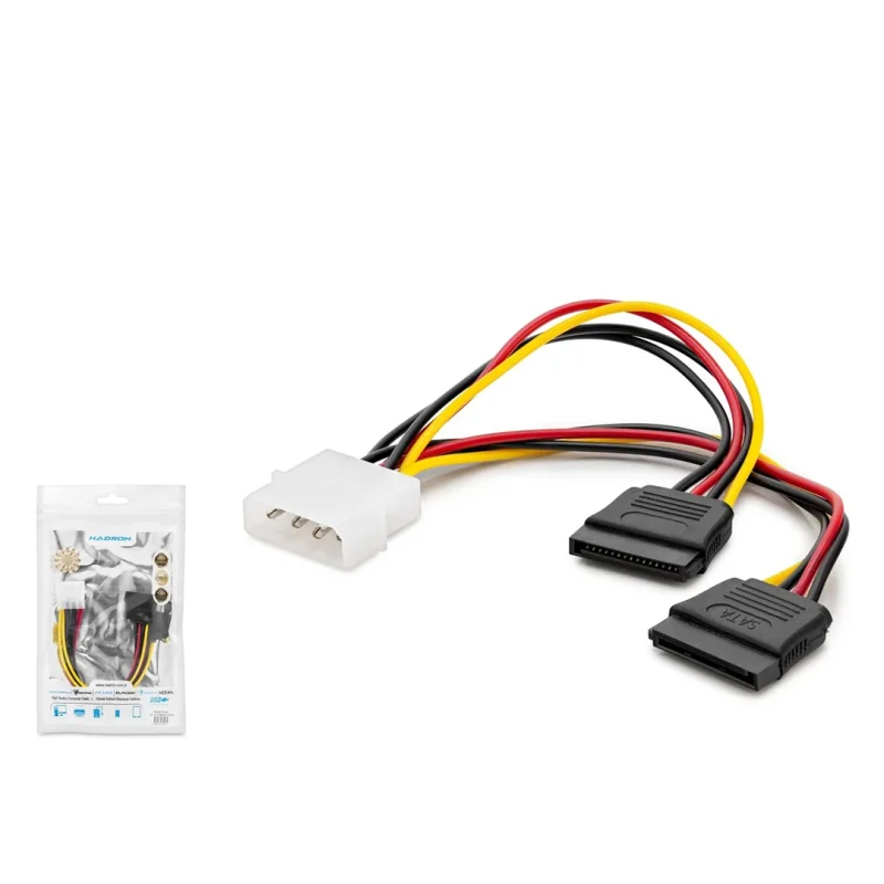 HADRON-HDX5522-SATA-Power-Kablo-2IN1-20CM-Power-Kablo-Çoklayıcı